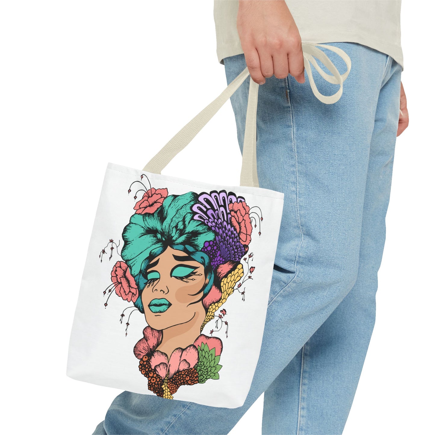 African American Tote Bag with Woman head