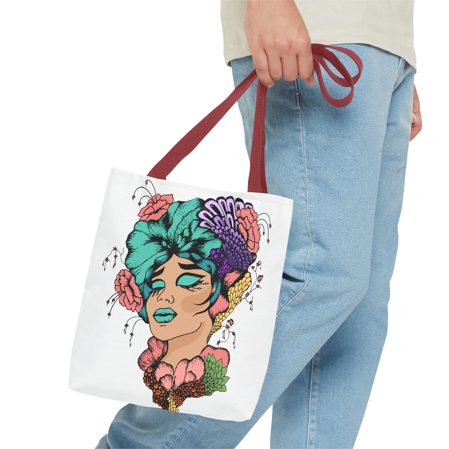 African American Tote Bag with Woman head