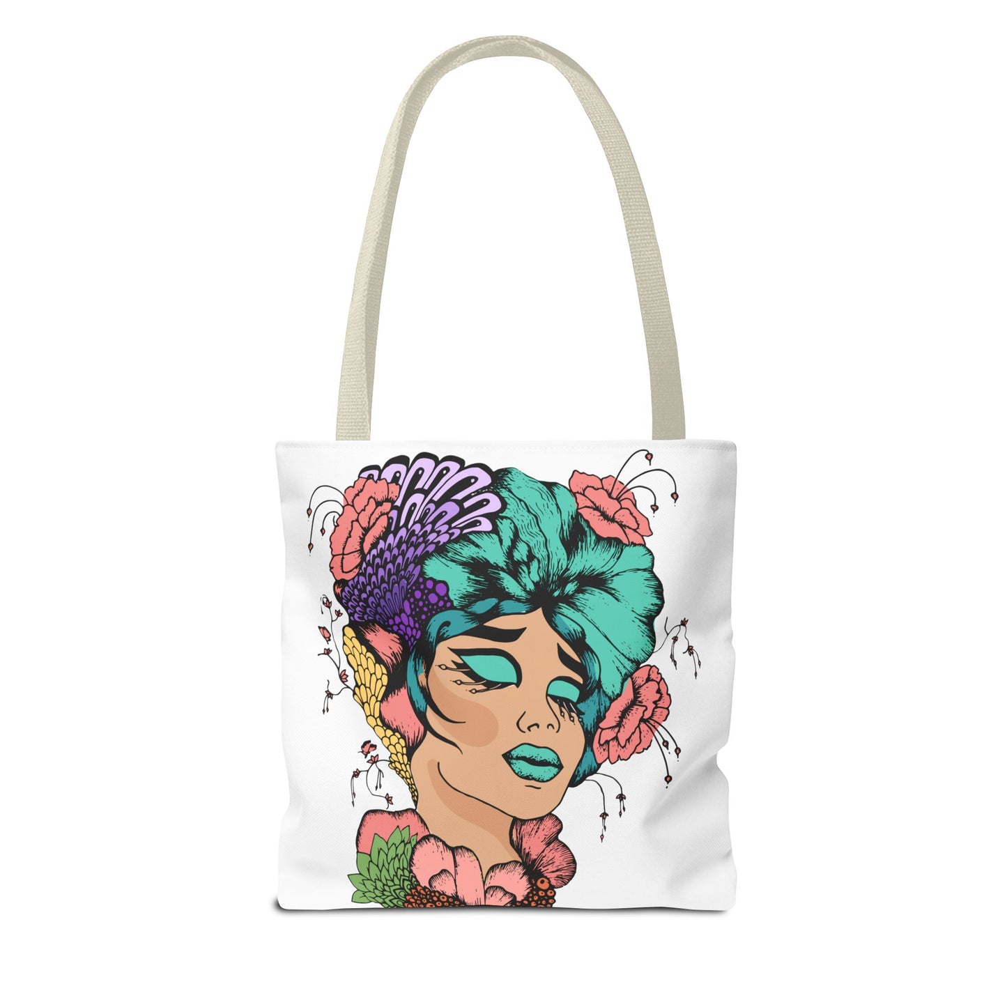 African American Tote Bag with Woman head