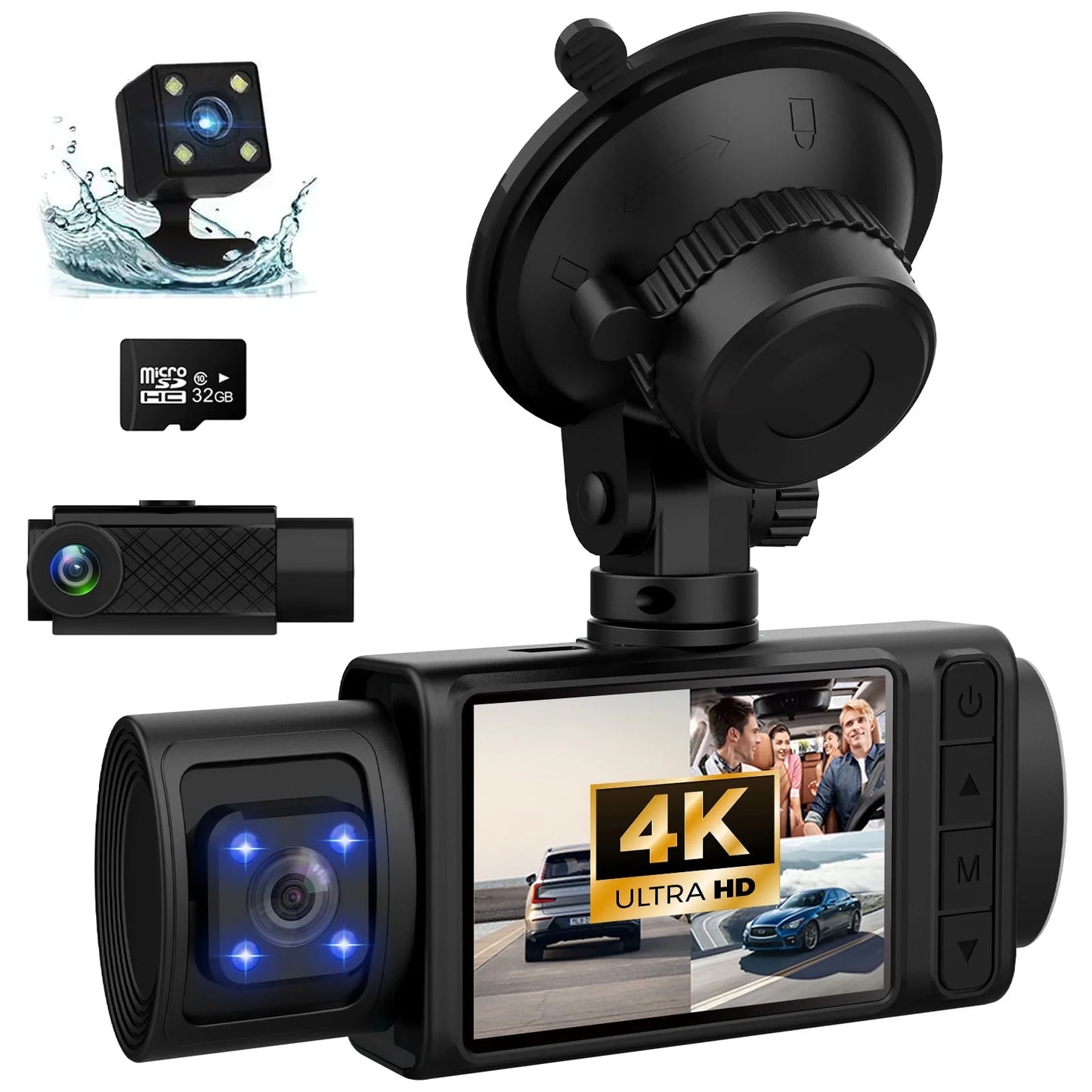 Capture Every Moment on the Road with Our 3 Channel 4K Dash Cam – Includes 32GB Card! 🚗💨 #DashCam #CarSafety #RoadTrip